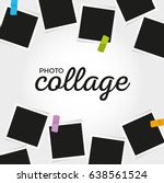 photo collage template | Shutterstock .eps vector #638561524