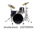 Drum Kit Isolated On White...