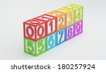 box number toy isolated on... | Shutterstock . vector #180257924