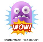 3d rendering surprise character ... | Shutterstock . vector #485580904