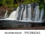 The Manabezho Falls, located in the Porcupine Mountains State Park are part of the Presque Isle River