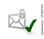 secure mail  | Shutterstock . vector #157687931