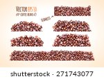 Vector Coffee Beans Background...
