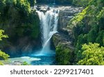 Small photo of Tegenungan Waterfall on the Petanu River, Kemenuh Village, Gianyar Regency, north of Ubud, Bali, Indonesia