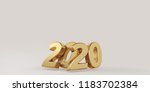 2020 bold letters isolated new... | Shutterstock . vector #1183702384