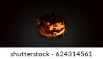 dark horror pumpkin. halloween... | Shutterstock . vector #624314561