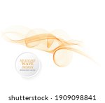 golden flow wave abstract... | Shutterstock .eps vector #1909098841