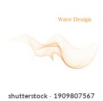 golden flow wave abstract... | Shutterstock .eps vector #1909807567