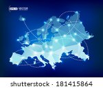 europe map polygonal with spot... | Shutterstock .eps vector #181415864