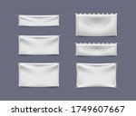 set of white textile banners... | Shutterstock .eps vector #1749607667