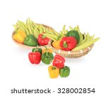 three color bell pepper ... | Shutterstock . vector #328002854