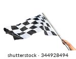 Black and white checkered flag  ...