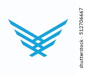 blue geometric vector logo... | Shutterstock .eps vector #512706667