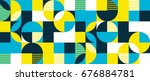abstract geometric background... | Shutterstock .eps vector #676884781
