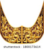 gold vintage baroque frame... | Shutterstock .eps vector #1800173614