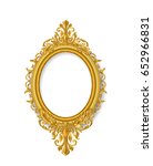 oval vintage gold picture frame | Shutterstock .eps vector #652966831
