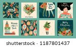 christmas and happy new year... | Shutterstock .eps vector #1187801437