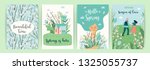 set of cute illustrations with... | Shutterstock .eps vector #1325055737