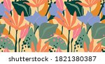 artistic seamless pattern with... | Shutterstock .eps vector #1821380387