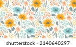 floral seamless pattern. vector ... | Shutterstock .eps vector #2140640297