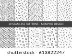 collection of swatches memphis... | Shutterstock .eps vector #613822247