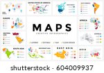 vector map infographic. slide... | Shutterstock .eps vector #604009937