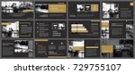 black gold presentation... | Shutterstock .eps vector #729755107