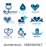 medical symbols set vector... | Shutterstock .eps vector #1083364367