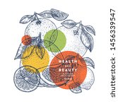 citrus design template.... | Shutterstock .eps vector #1456339547