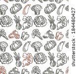 vegetable pattern | Shutterstock .eps vector #184480427