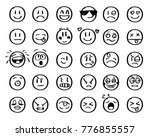 modern outline style emoji... | Shutterstock .eps vector #776855557