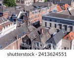 Small photo of DEN BOSCH, THE NETHERLANDS - JUNE 3, 2023: View on the inner city of Den Bosch, or 's-Hertogenbosch, as seen from St. Jan's cathedral.