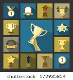 vector trophy and awards icons... | Shutterstock .eps vector #172935854