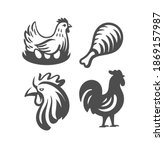 logo chicken and rooster... | Shutterstock .eps vector #1869157987