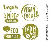 organic labels. fresh eco... | Shutterstock .eps vector #1927506104