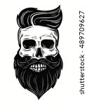 Vector Bearded Skull...