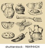 vector vintage hand drawn of... | Shutterstock .eps vector #98494424