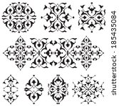 versions of ottoman decorative... | Shutterstock .eps vector #185435084