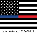 An American Flag With Police...