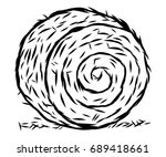 Rolled Hay   Cartoon Vector And ...
