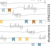 happy birthday flag garland... | Shutterstock .eps vector #1936222231