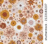 mystic boho fall florals vector ... | Shutterstock .eps vector #2123183237