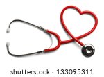 Red Stethoscope In Shape Of...