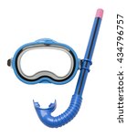 Blue Diving Mask And Snorkel...
