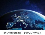 Europe from space at night with ...