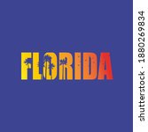 Florida Slogan And Palms Vector ...