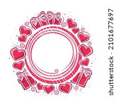 frame for valentine's day with... | Shutterstock . vector #2101677697