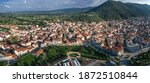 Small photo of Aerial panoramic view of Florina city in northern Greece