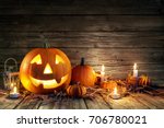 Halloween Pumpkins And Candles...