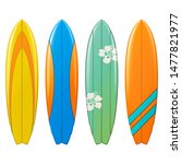 Vector Surfboard Icons Isolated ...